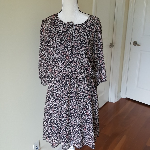 🎉New Floral Dress 3/4 Sleeve - Picture 1 of 7